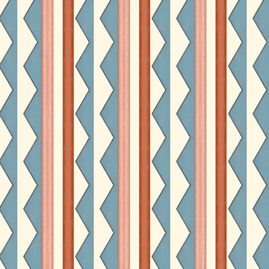 Bloomsbury Stripes Wallpaper - Denim Blue