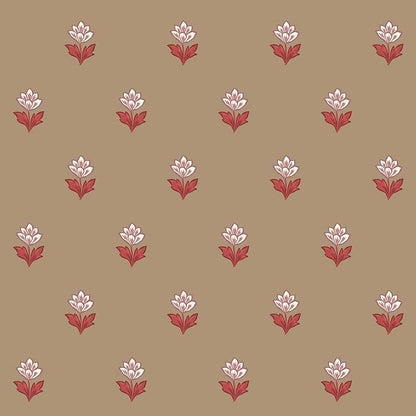 Indian Tulips Wallpaper - Brown Sugar