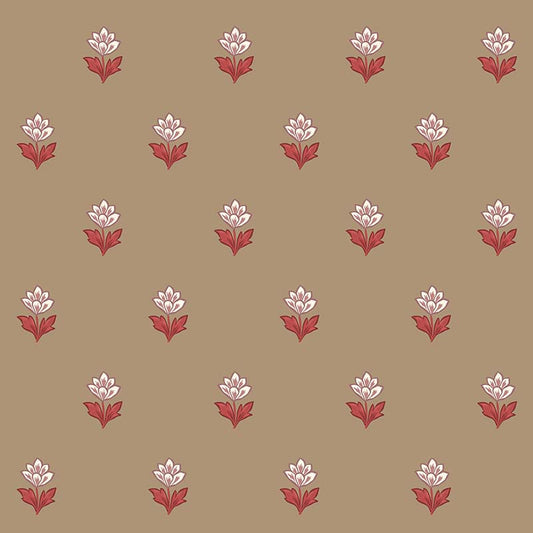 Indian Tulips Wallpaper - Brown Sugar