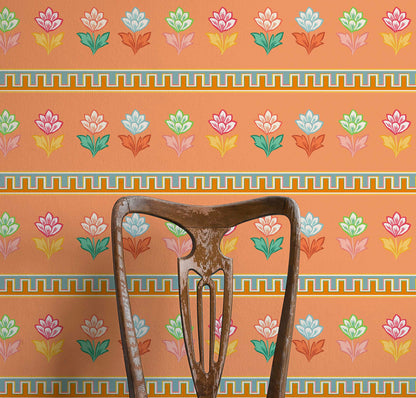 Elysium Peach Wallpaper