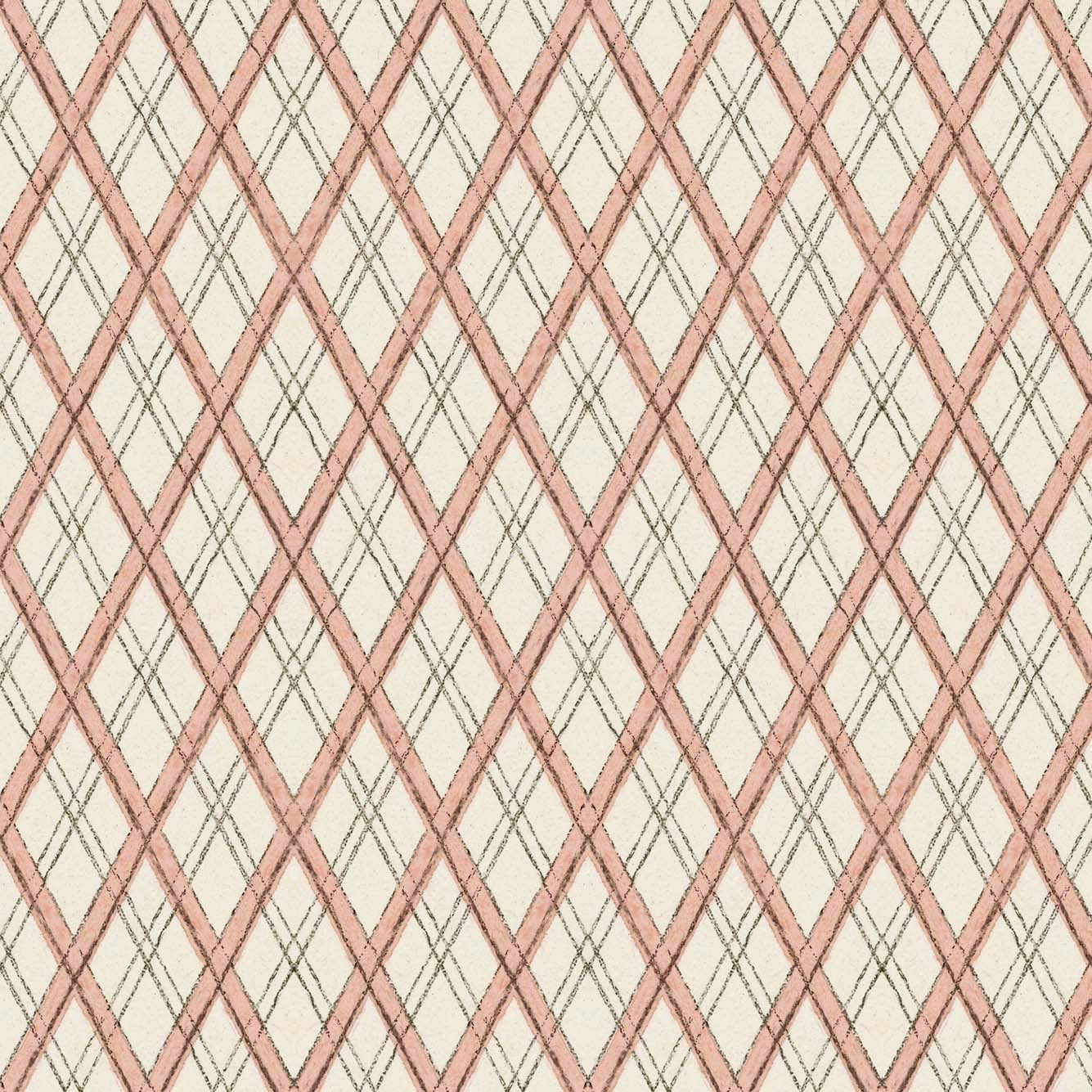 Little Lattice Wallpaper - Pink