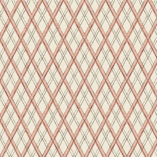 Little Lattice Wallpaper - Pink