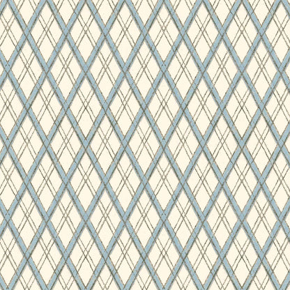 Little Lattice Wallpaper- Blue