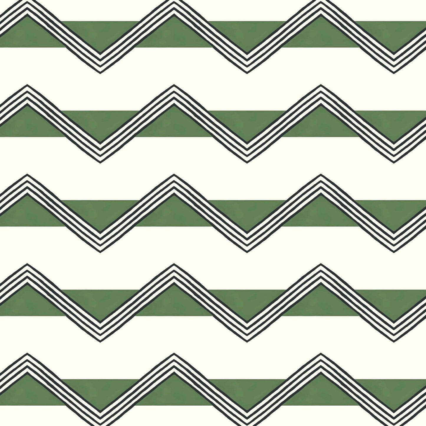 Moroccan Stripes Wallpaper - Green