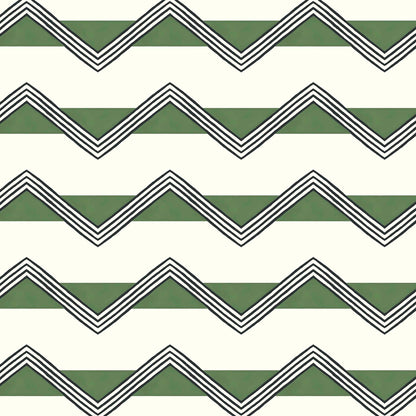 Moroccan Stripes Wallpaper - Green