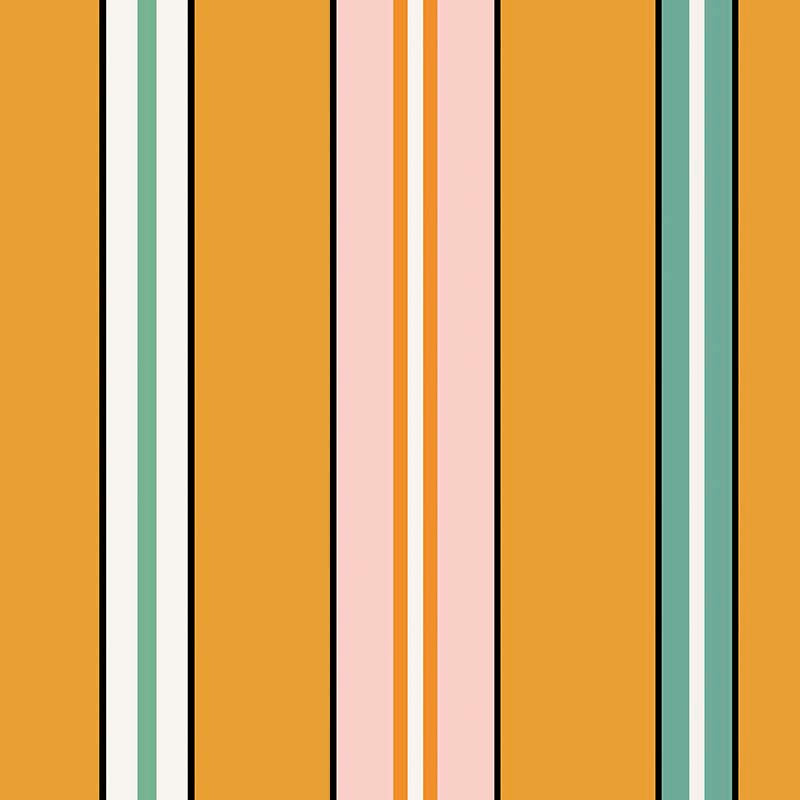 Sporty Stripes Wallpaper - Saffron