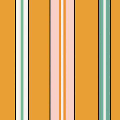 Sporty Stripes Wallpaper - Saffron