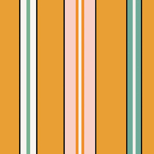 Sporty Stripes Wallpaper - Saffron