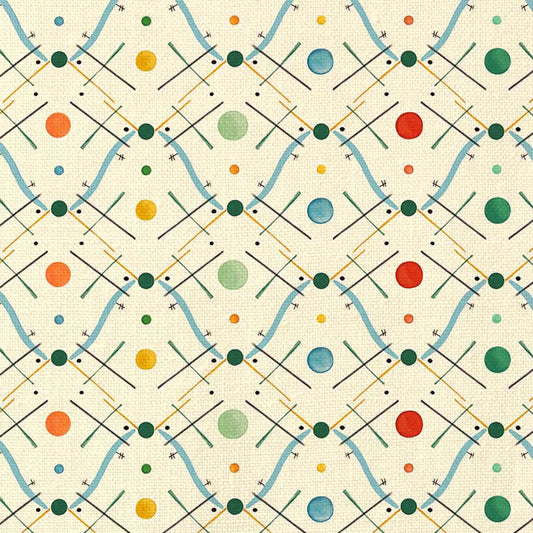 Improvisation 1 Fabric - Blue