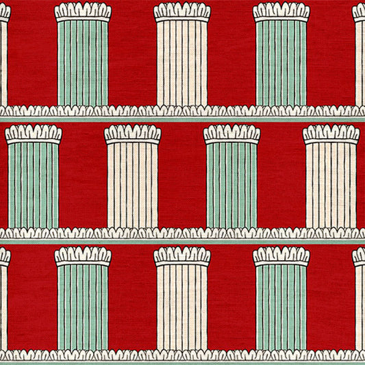 Pillars Fabric - Red