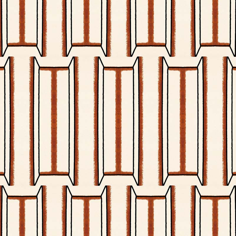 Tangier Wallpaper - White and Brown