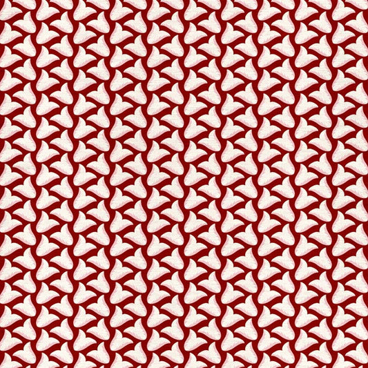 Tiny Tulips Fabric - Burgundy