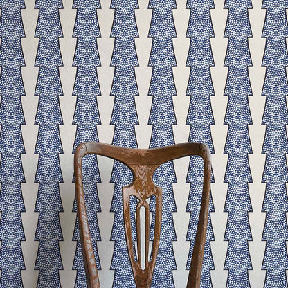 Spot and Arrow Wallpaper - Blue