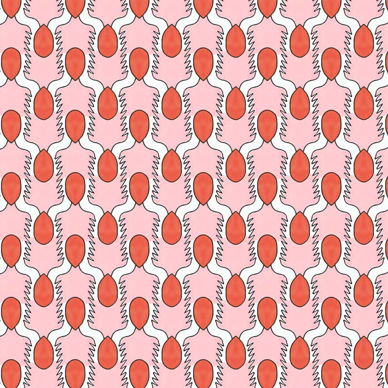 Happy People Wallpaper - Pink