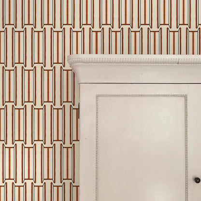 Tangier Wallpaper - White and Brown