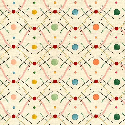 Improvisation 1 Fabric - Pink