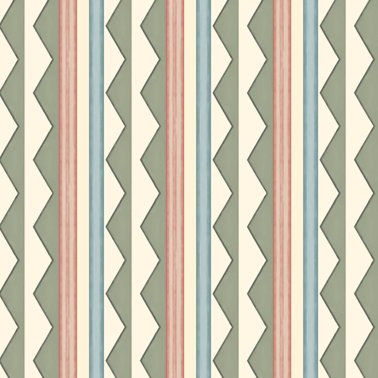 Bloomsbury Stripes Wallpaper - Autumn Green
