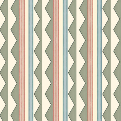 Bloomsbury Stripes Wallpaper - Autumn Green