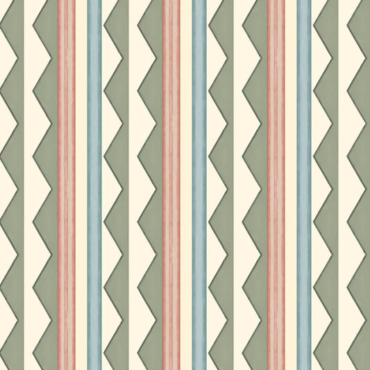 Bloomsbury Stripes Wallpaper - Autumn Green