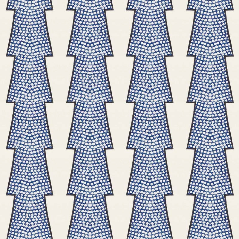 Spot and Arrow Wallpaper - Blue