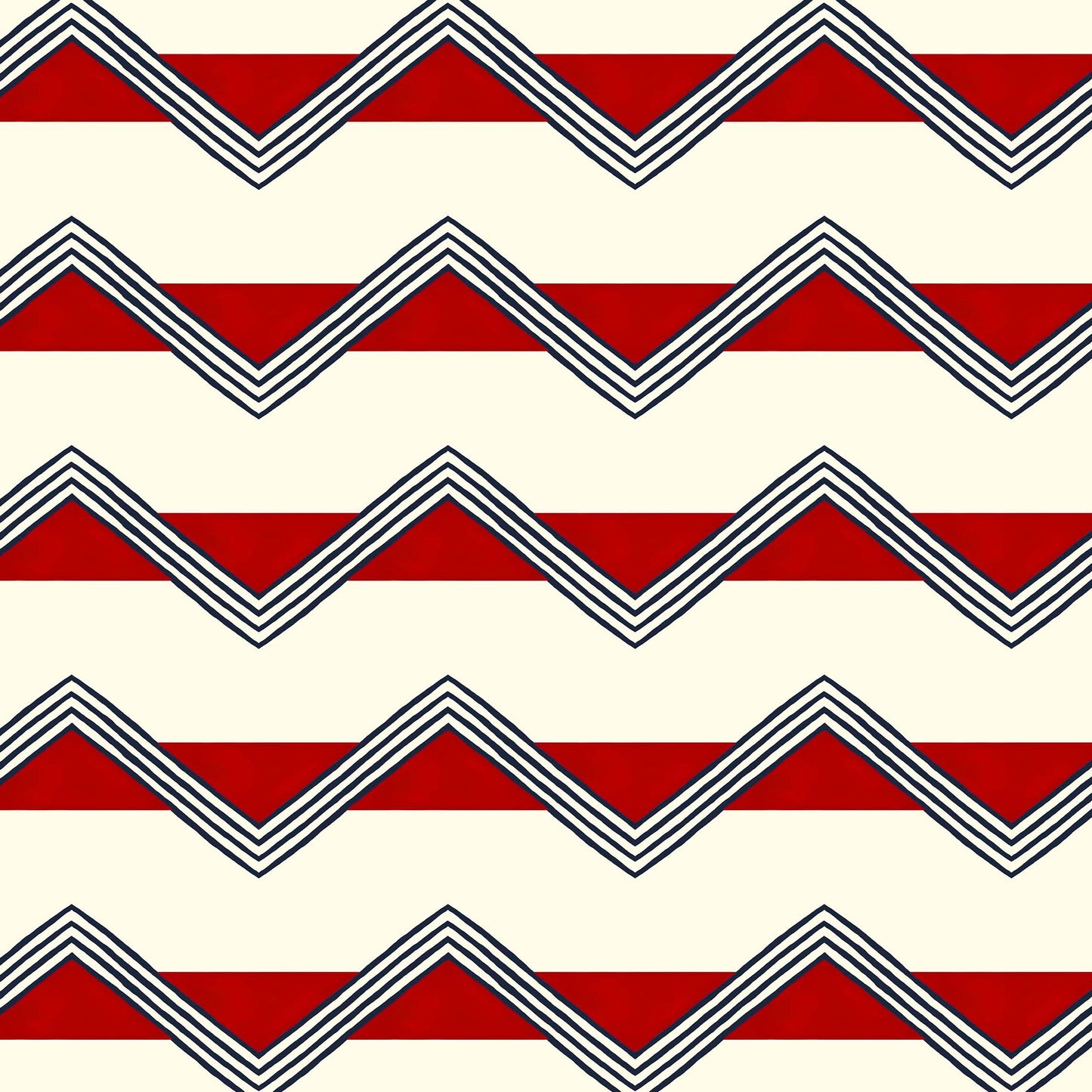 Moroccan Stripes Wallpaper - Red