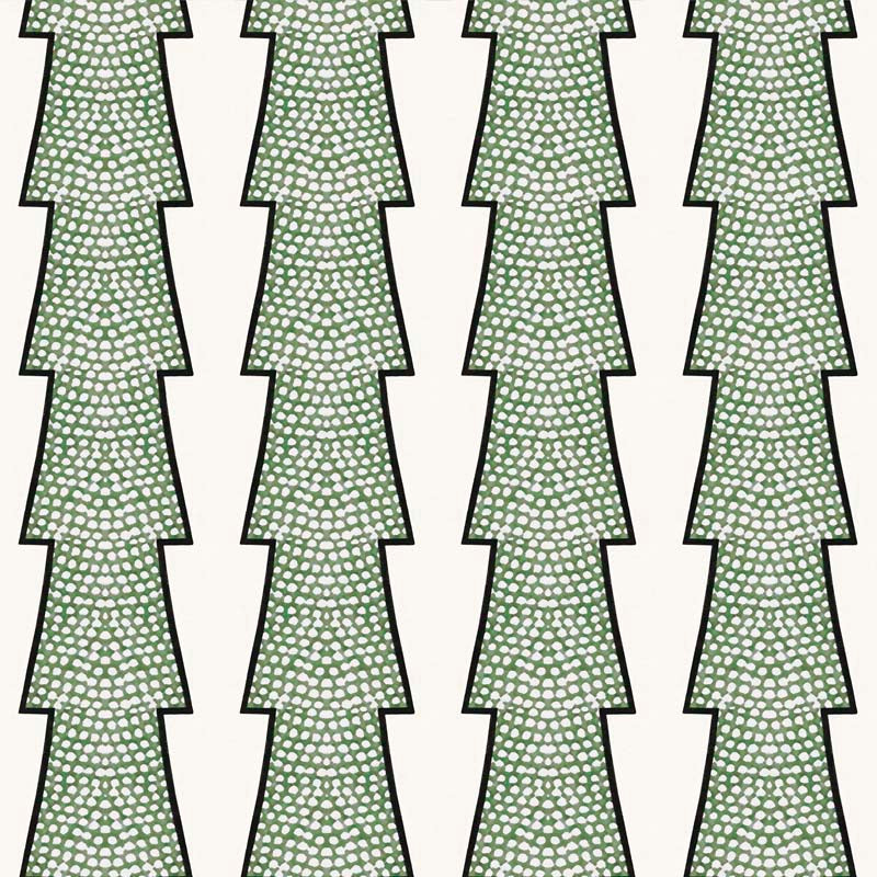 Spot and Arrow Wallpaper - Green