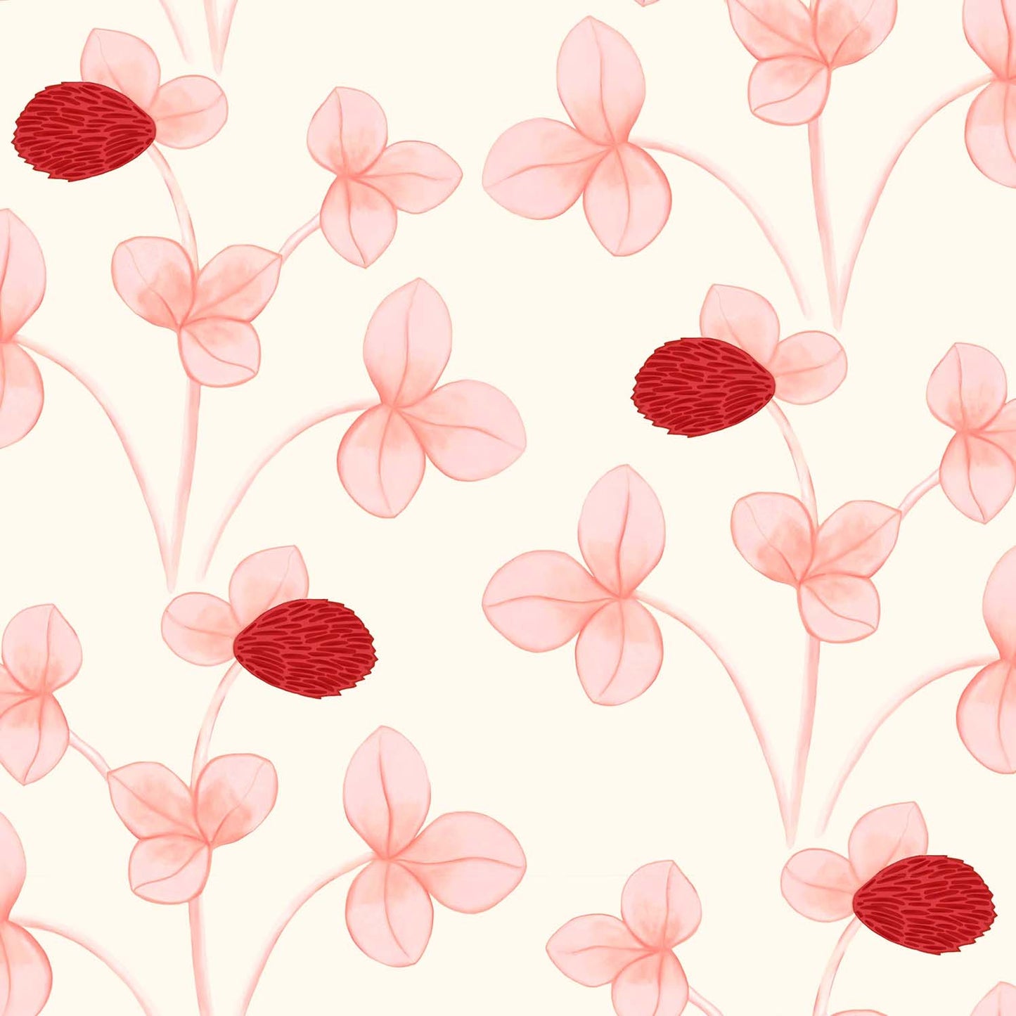 Chintz Constance Wallpaper - Pink