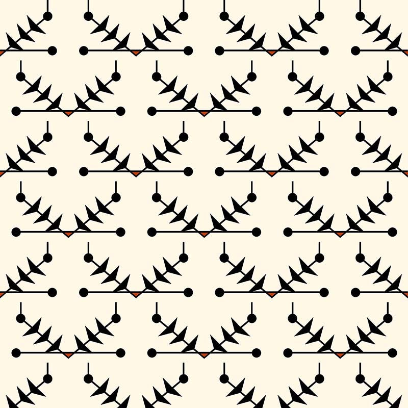 Atomic Trellis Wallpaper - Black