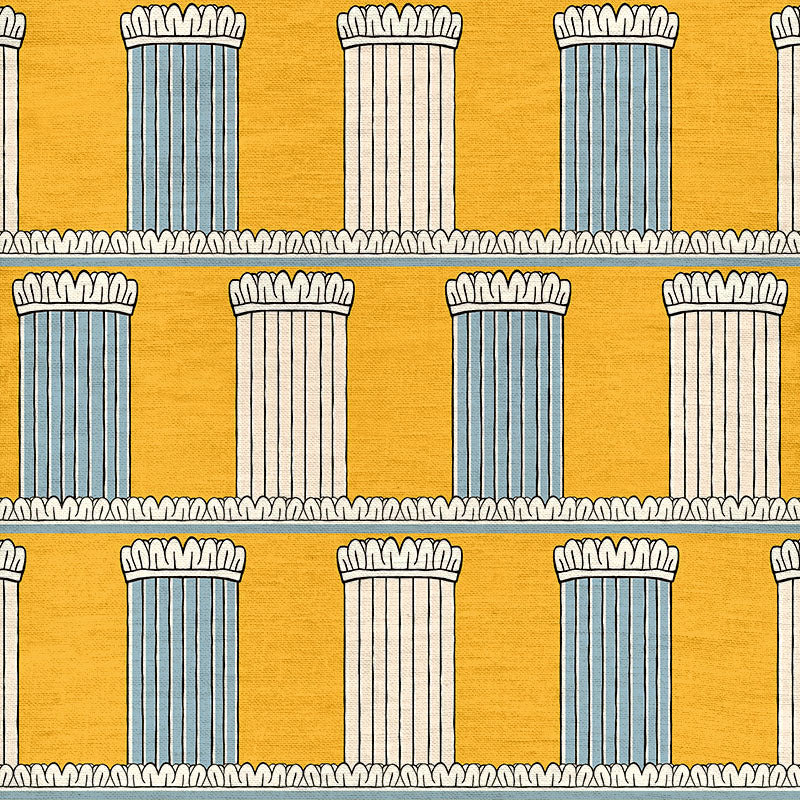 Pillars Fabric - Yellow