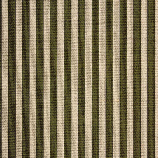 Tuscan Stripes Fabric - Moss & Natural