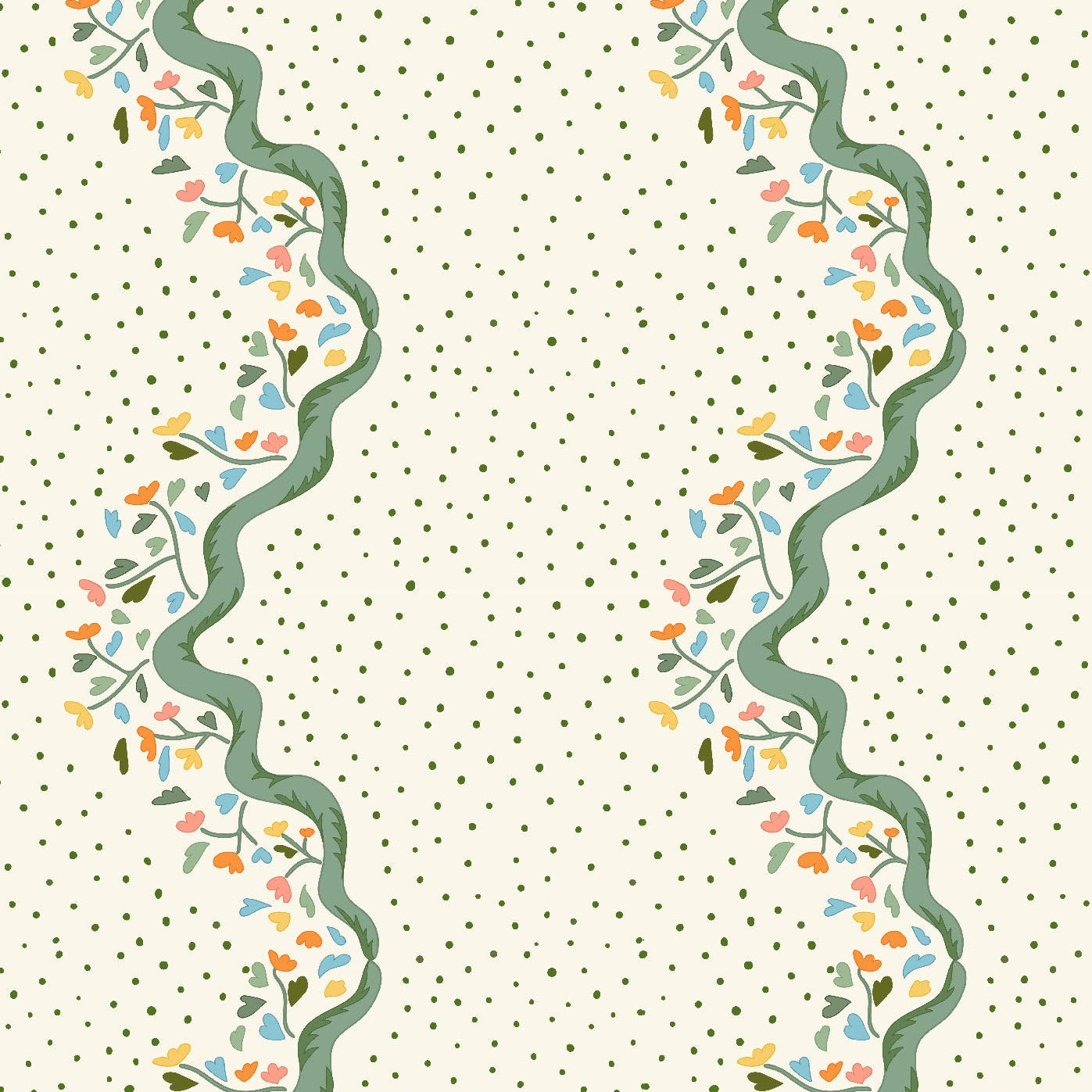 Chintz Caroline Wallpaper - Green
