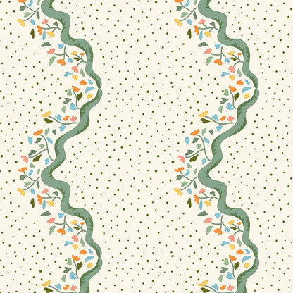 Chintz Caroline Wallpaper - Green